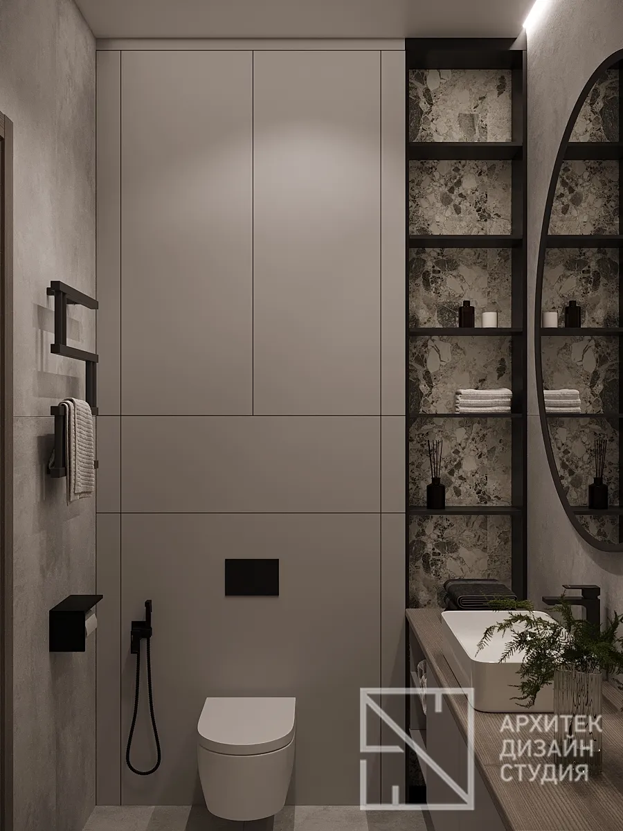 Дизайн интерьера квартиры в г. Красноярск по ул. Ладо Кецховели, 34 - Санузел - Фото 4